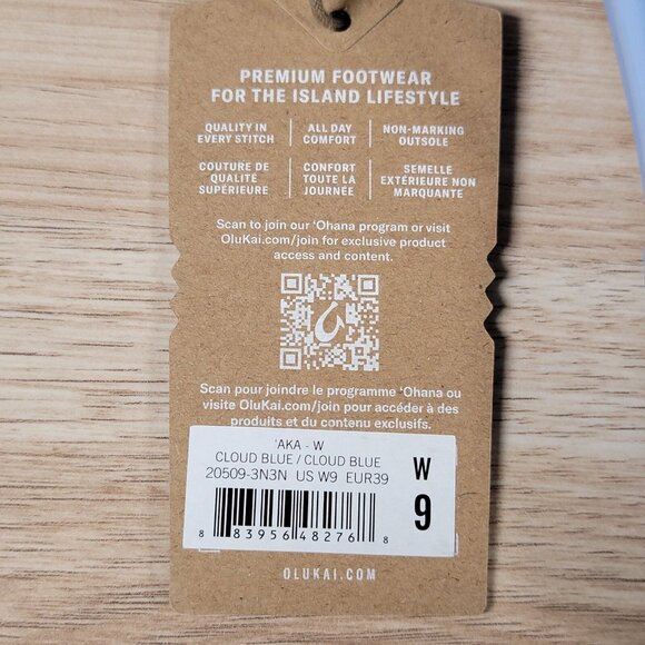 OluKai AKA Sandals Womens Size 9‎ Cloud Blue Beachwear Flip Flops 20509-3N3N - Picture 4 of 4